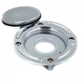 Httmt Mt249-042-cd Chrome Keyless Gas Cap Twist Off Fuel Tank Compatible With 1997-2003 Suzuki Gsx-r 600 1996-2003 750