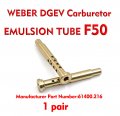 61400 216 Emulsion Tube F50 Fits Weber Dgv Dgav Dgev Dges Carburetors 1 Pair