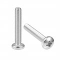 M8x45mm Machine Screws Pan Phillips Cross Head Screw 304 Stainless Steel Fasteners Bolts 5pcs 