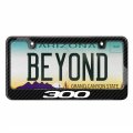 Ipick Image Made For Chrysler 300 Black Real 3k Carbon Fiber Glossy Finish License Plate Frame