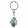 Graphics More Wonder Woman And Flash Christmas Tree Keychain Spinning Round Chrome Plated Metal