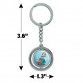 Graphics More Wonder Woman And Flash Christmas Tree Keychain Spinning Round Chrome Plated Metal