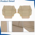 Artificial Leather Front Driver And Passenger Side Bottom Top Lean Back Seat Cover Tan Replacement For Accord 2008-2012