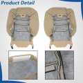Artificial Leather Front Driver And Passenger Side Bottom Top Lean Back Seat Cover Tan Replacement For Accord 2008-2012