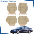 Artificial Leather Front Driver And Passenger Side Bottom Top Lean Back Seat Cover Tan Replacement For Accord 2008-2012