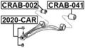 Febest Crab-041 Control Arm Bushing 