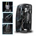 Amerilite For 2000-2006 Chevy Tahoe Suburban Gmc Yukon Xl 1500 2500 Full Led C-type Tube Smoke Black Replacement Tail Lights