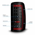 Amerilite For 2000-2006 Chevy Tahoe Suburban Gmc Yukon Xl 1500 2500 Full Led C-type Tube Smoke Black Replacement Tail Lights