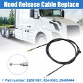 X Autohaux Truck Hood Release Cable For Volvo Vn 2004 Vnl Vnm 2005-2018 82601061 20490444 Semi Restraint Stainless Rod
