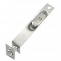 Flush Bolt 4 Inch Metal Door Concealed Slide Lock Latch For Wood Composite Doors Double Silver Tone 