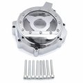 Httmt- Chrome Cnc See Through Clear Engine Stator Cover Compatible With Suzuk 01-03 Gsxr 600 750 01-02 1000 P N Mt313-009a-cd