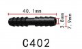 Autobahn88 Straight Nylon Vacuum Hose Joiner Od 6mm 0 24 Pack Of 10