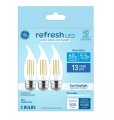 Ge 3 Bulbs Refresh Led Cool White Chandelier 60 Watt Equivalent 5 500 Lumens Dimmable Medium Base Cam 6500k Arctic Decorative