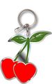 Cherry Hearts Enamel Key Chain 