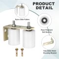 2 Set Slide Gate Guide Roller Kit 3 15 In L Rear Post Bracket Nylon Rollers Adjustable Sliding Hardware For Barn Doors And