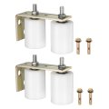 2 Set Slide Gate Guide Roller 3 15 L-rear Post Bracket Nylons Adjustable Sliding Hardware Roller Kit For Grates Barn Rolling 