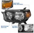 Headlight Headlamp Lamp Black Driver Side For 2010-2013 Toyota 4runner