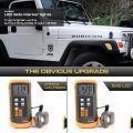 Vipmotoz Full Led Front Amber Side Marker Lights Compatible With 1997-2006 Jeep Wrangler Tj Chrome Lens Clear Pair Set