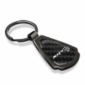 Ipick Image Compatible With Dodge Srt Hellcat Real Carbon Fiber Gunmetal Black Metal Teardrop Key Chain