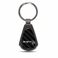 Ipick Image Compatible With Dodge Srt Hellcat Real Carbon Fiber Gunmetal Black Metal Teardrop Key Chain