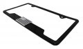 3d Modern American Inverted Flag Black Metal Open License Plate Frame