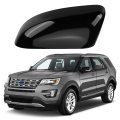 Glossy Black Left Driver Mirror Cover Caps For 2011 2012 2013 2014 2015 Ford Explorer Direct Replacement Abs Plastic Clip On 