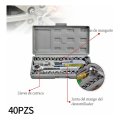 40pcs Socket Wrench Set Multifunctional Combination For Motorcycle And Automobile Repair Steel Construction Complete With A