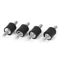 Uxcell M3 X 8mm Rubber Shock Absorber Vibration Isolator Mounts Standoff 4pcs