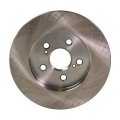 Toyota Corolla 2009 2010 2011 Brake Disc Driver Or Passenger Side Single Piece Rear Cast Iron Natural Plain Surface Solid 5