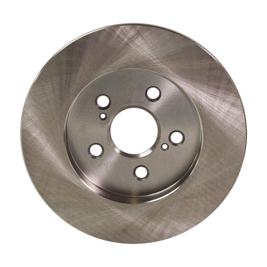 Toyota Corolla 2009 2010 2011 Brake Disc Driver Or Passenger Side Single Piece Rear Cast Iron Natural Plain Surface Solid 5