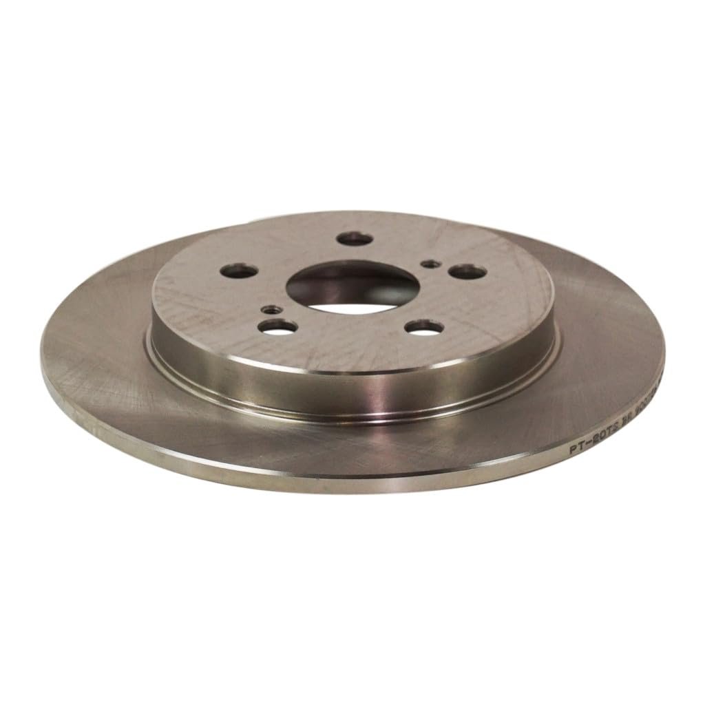 Toyota Corolla 2009 2010 2011 Brake Disc Driver Or Passenger Side Single Piece Rear Cast Iron Natural Plain Surface Solid 5