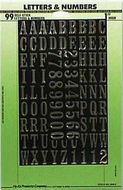 Reflective Gold Polyester Letters And Numbers 0-9 A-z Self Adhesive 1 In Size Mm-2 Model 99 Piece Set For Property Entrance