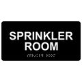 Compliancesigns Acrylic Ada Braille Room Name Sign 8 X 4 In Black 