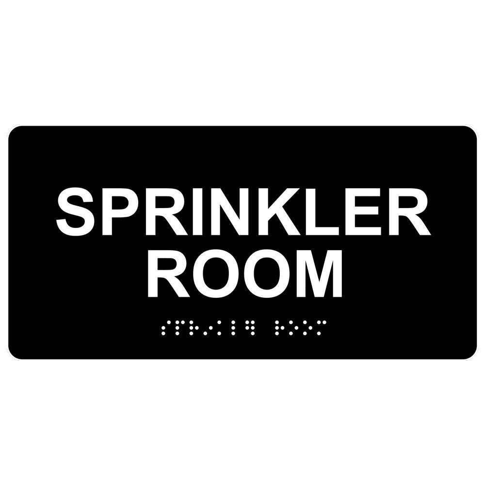 Compliancesigns Acrylic Ada Braille Room Name Sign 8 X 4 In Black