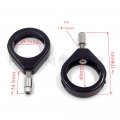 Httmt Mt299-003-bk Black Fork Clamp Turn Signal Clamps Compatible With H-d Softail Mount Bracket 49mm Tube