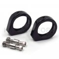 Httmt Mt299-003-bk Black Fork Clamp Turn Signal Clamps Compatible With H-d Softail Mount Bracket 49mm Tube