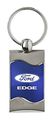 Ford Edge Rectangular Blue Car Key Chain Ring Fob 