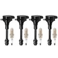 Ignition Coil And Iridium Spark Plug Kit For Nissan Sentra 1 8l 2002 To 2006 4 Coils Plugs 3 Pins Uf351