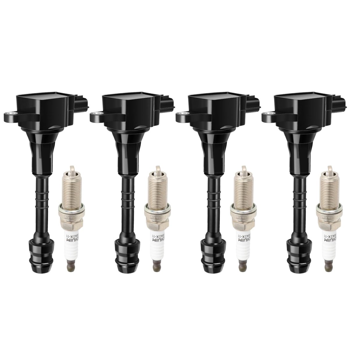 Ignition Coil And Iridium Spark Plug Kit For Nissan Sentra 1 8l 2002 To 2006 4 Coils Plugs 3 Pins Uf351