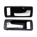 Interior Door Handle Pair Front Driver And Passenger Side For Honda Accord 1990 1991 1992 1993 Blue Bezel Chrome Lever 