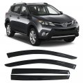 Window Visors For 2013-2018 Toyota Rav4 Acrylic Dark Smoke 4pcs Sun Rain Shade Guard Wind Vent Air Deflector By Ikon