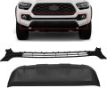 Front Bumper Valance Set And Lower Grille For 2016 To 2023 Toyota Tacoma Trd Sport Matte Black Abs Plastic Replaces To1095205 