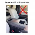 Car Console Covers Plus Hand Designed For Toyota Sequoia 2007-2023 Fleece Center Auto Armrest Cover Protector Dark Gray