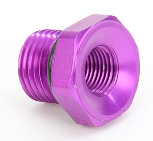 Mp-3071 6 O-ring Port Plug With 1 8 In Npt Center Purple Aluminum Fuel Gauge Adapter