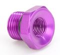 Mp-3071 6 O-ring Port Plug With 1 8 In Npt Center Purple Aluminum Fuel Gauge Adapter