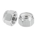 8pcs 7 16 -14 Nylon Insert Hex Lock Nuts 304 Stainless Steel Self-locking Stop Nut For Industrial Construction Fasteners Silver 