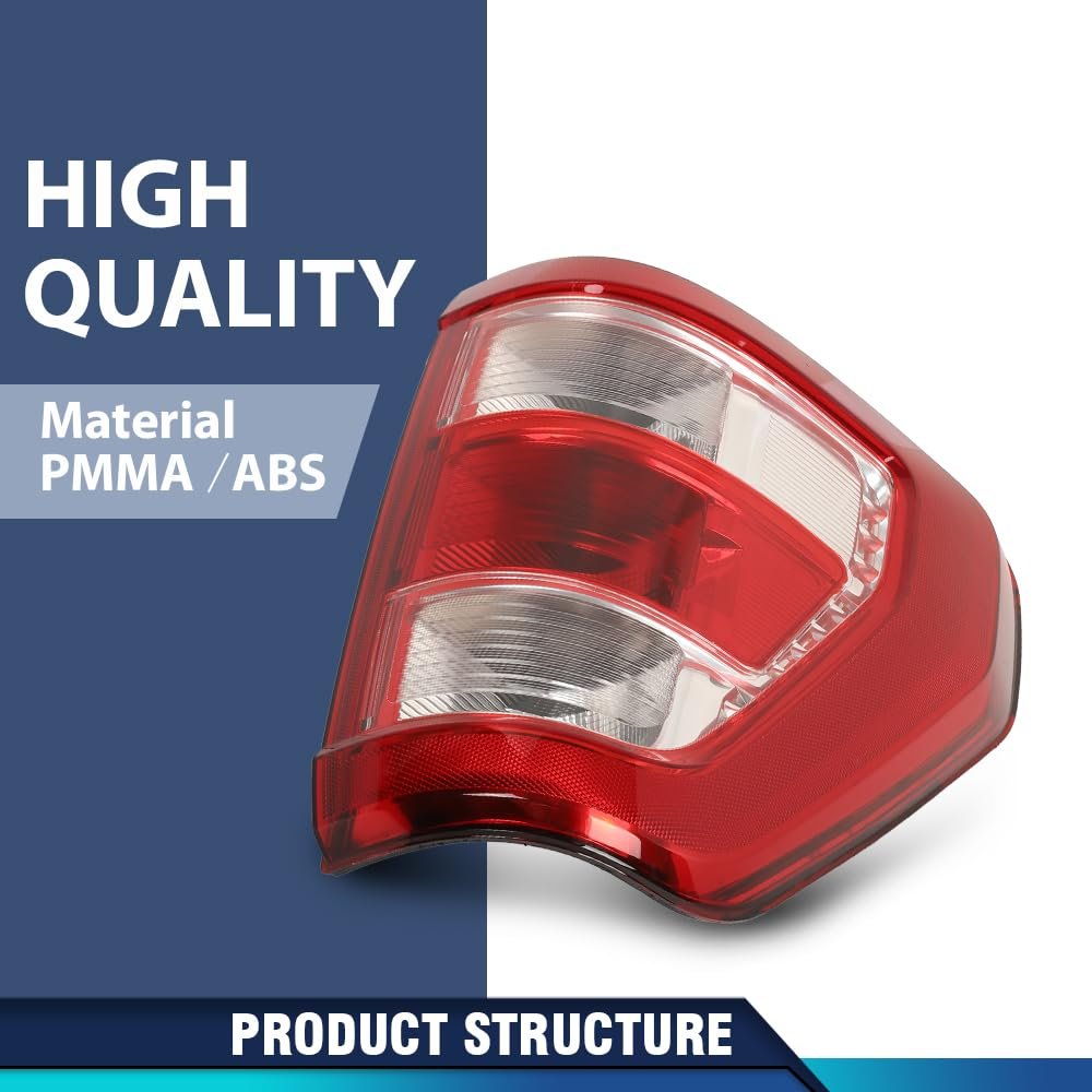 Tail Light Assembly Set Ford F150 Xl 2021 2023 Pair Of Red Brake Lamps For Factory Incandescent And Without Blind Spot Models 2