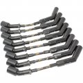 Dragon Fire Black Ceramic Vintage Cloth Braided Plug Wire Set Compatible With 97-19 Chevy Cadillac Pontiac Ls 5 3 6 0 2 7 V8