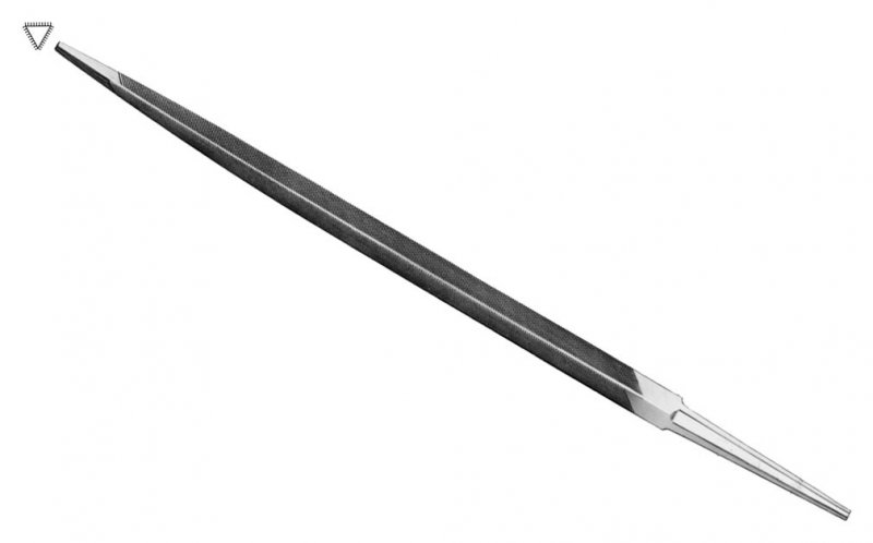 Grobet American Pattern Taper Saw File Slim 8 Inch Box Of 12 15 32