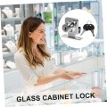Gadpiparty 2pcs Lock Of Glass-frame Cabinet Single Opening Door Display Drawer Storage Glass Showcase Zinc Alloy Counter Watch